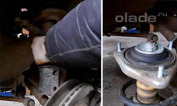 Отводим стойку от цапфы